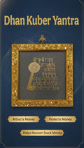 Dhan Labh Yantra with raw pyrite frame