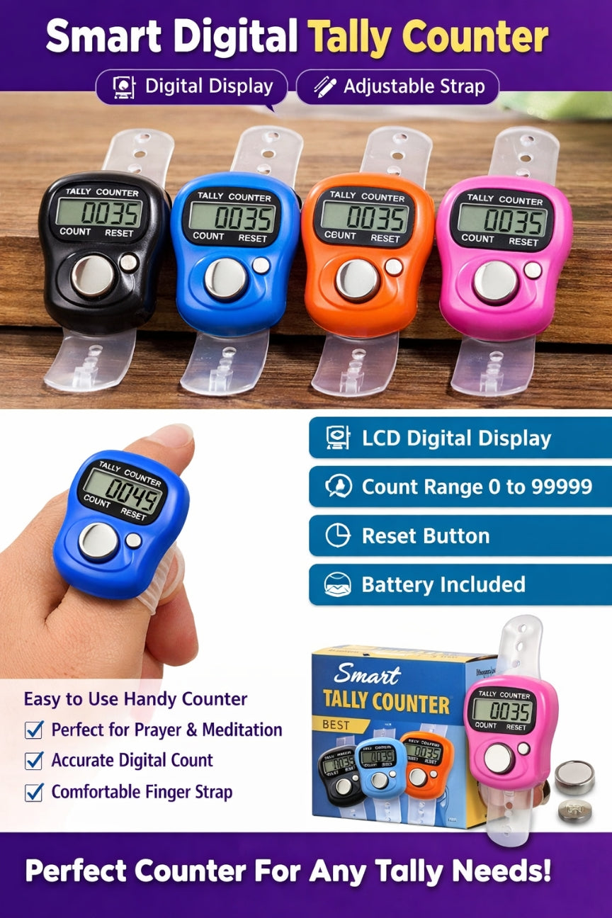 Smart Digital Tally Counter for jap and counting purpose (set of 3)